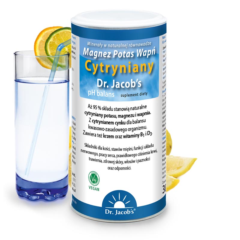 Magnez Potas Wapń Cytryniany w proszku dr jacobs