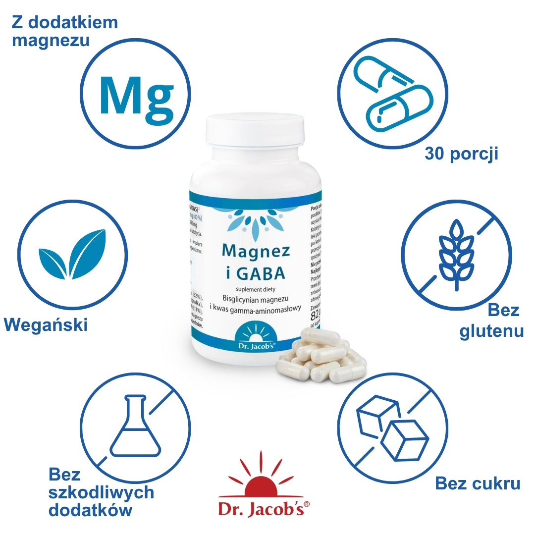 suplement diety magnez i gaba w kapsułkach od dr jacobs